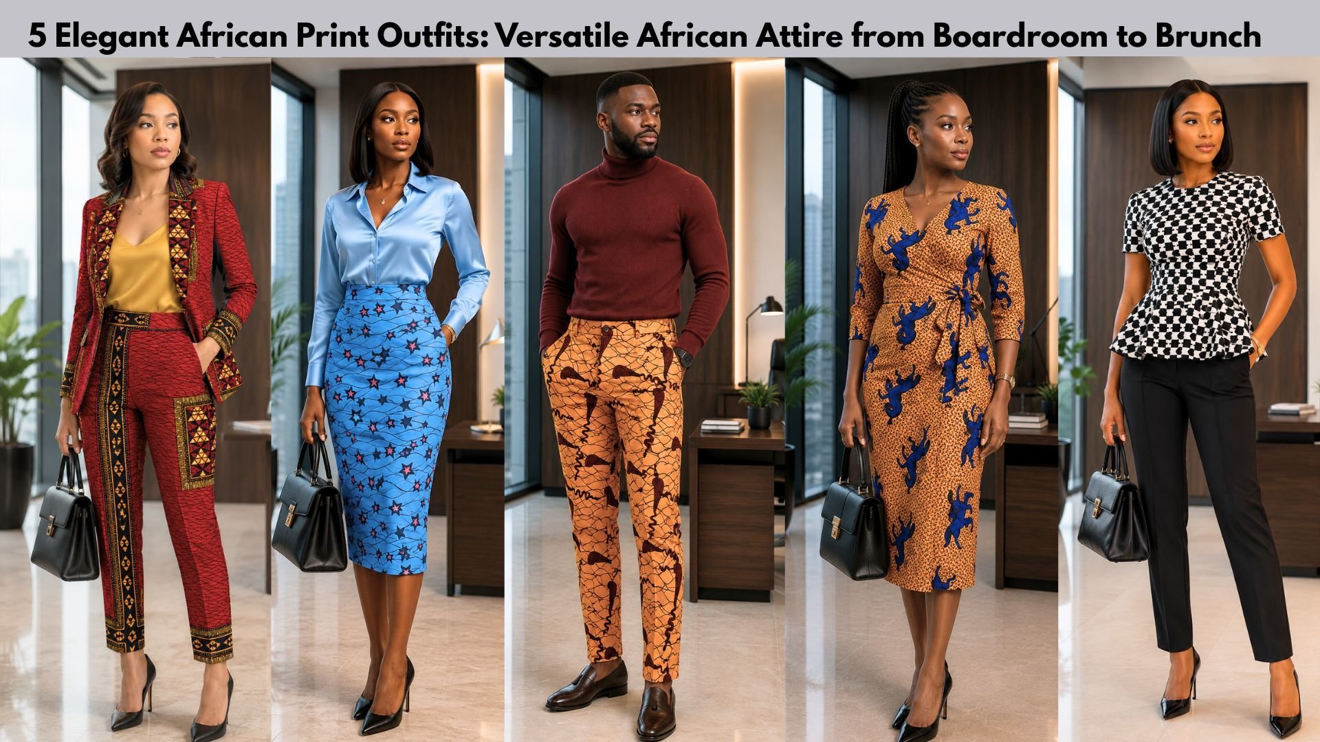 5 Elegant African Print Outfits Versatile African Attire from Boardroom to Brunch