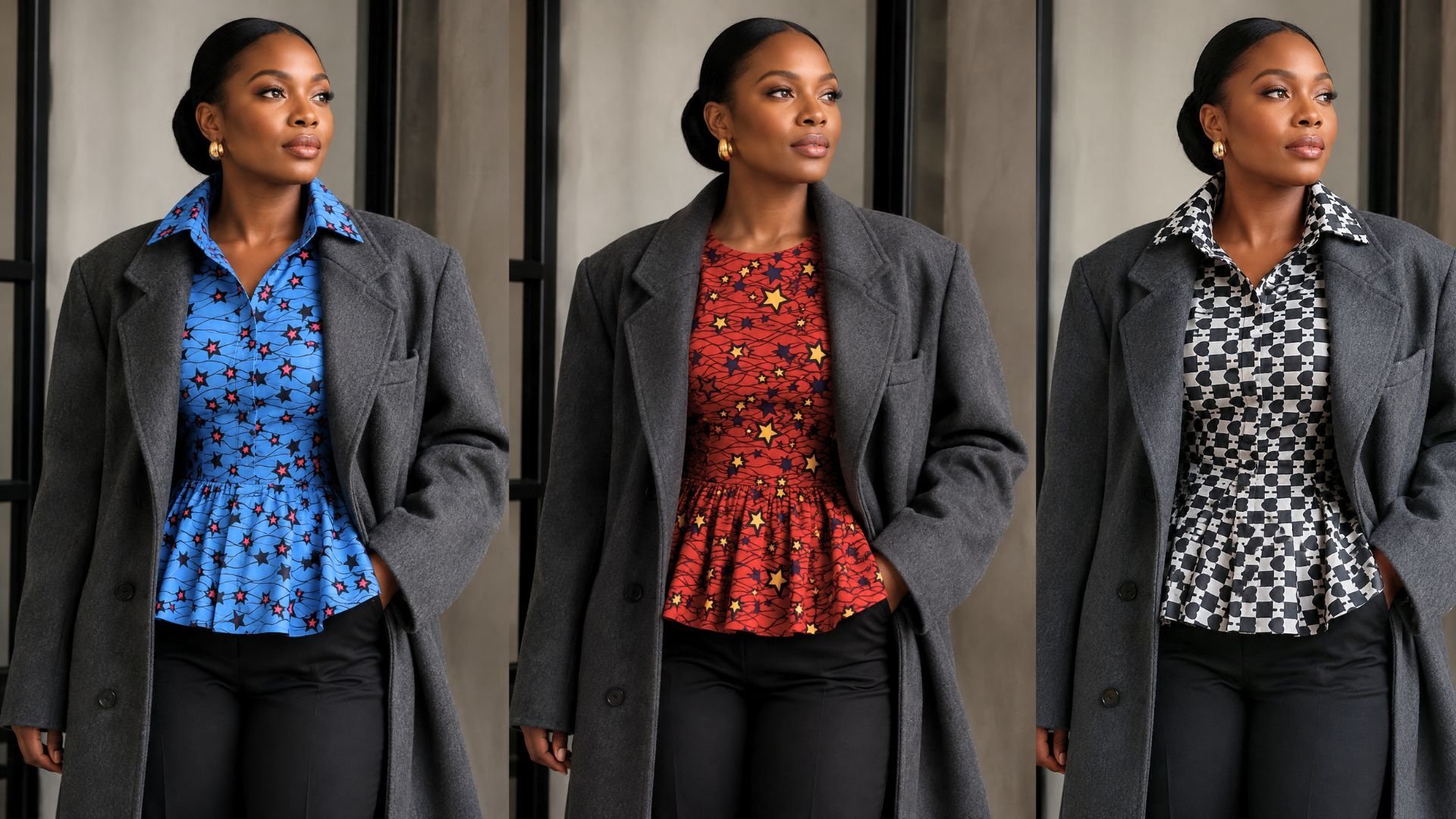 Ankara Top Layered Under a Cardigan or Blazer