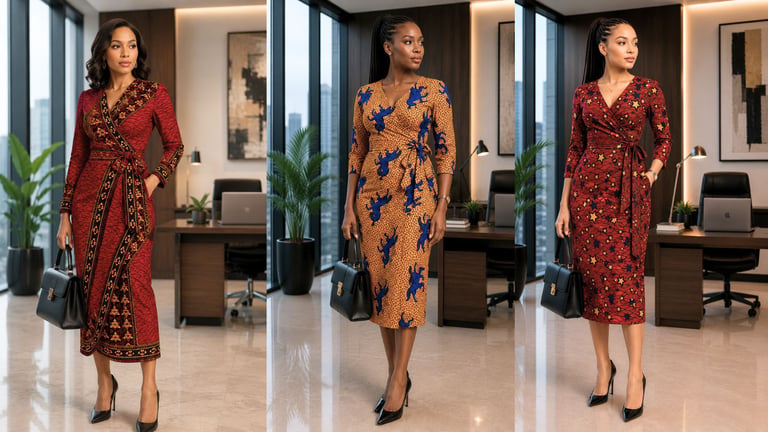 Sophisticated Midi Wrap Dress