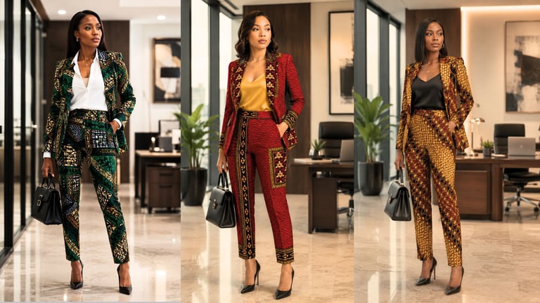 The Tailored Ankara Power Suit